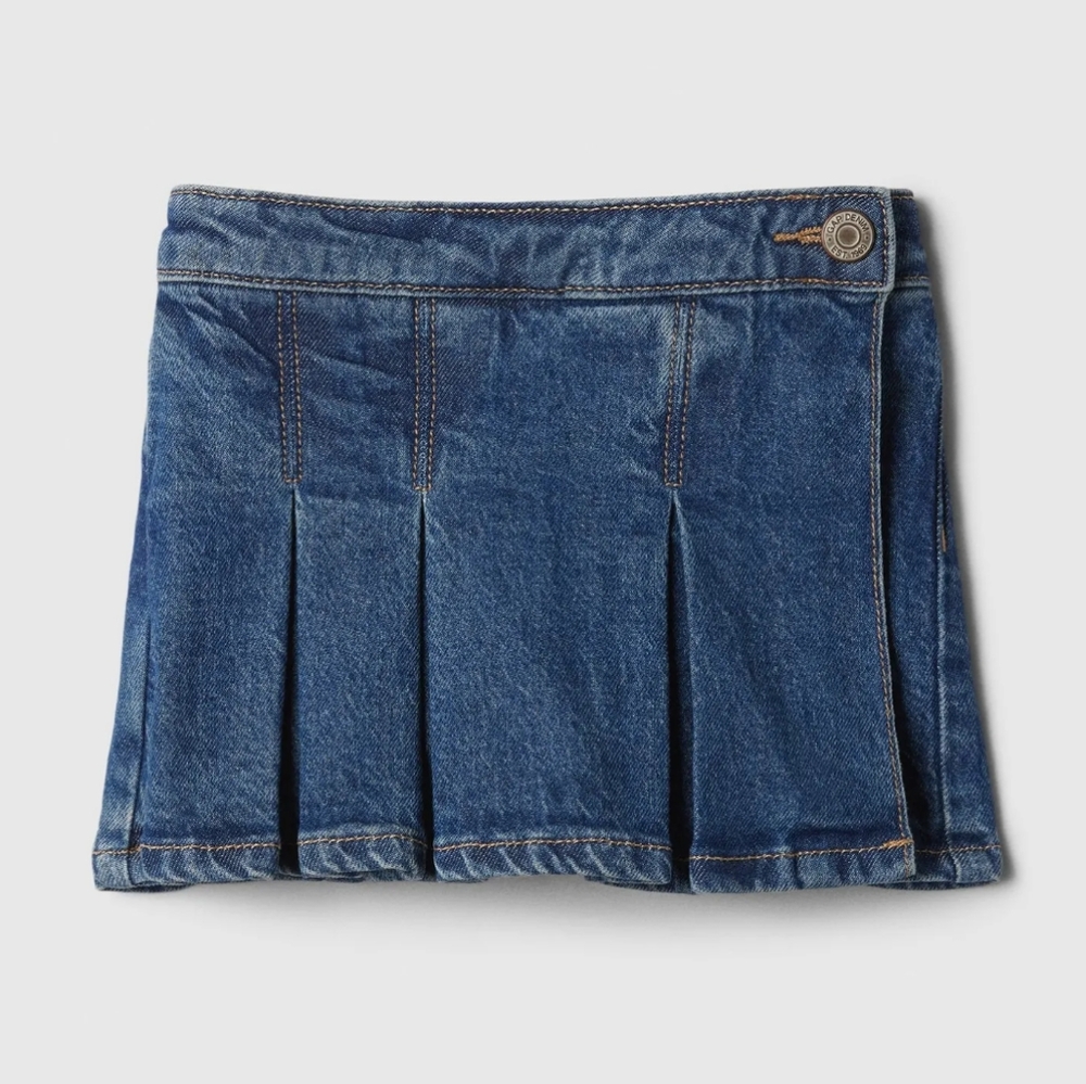GAP Baby Pleated Denim Skort